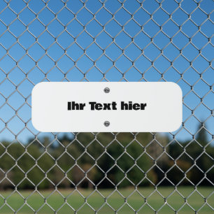 Custom parking plate with text metal sign