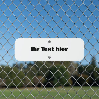 Custom parking plate with text metal sign