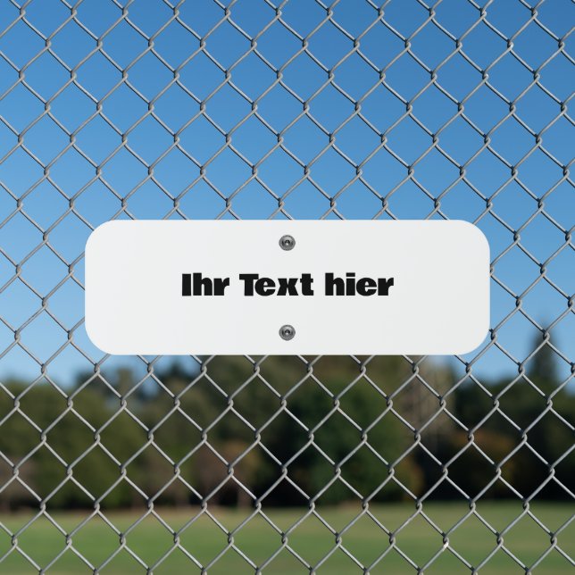 Custom parking plate with text metal sign (In Situ(Fence))