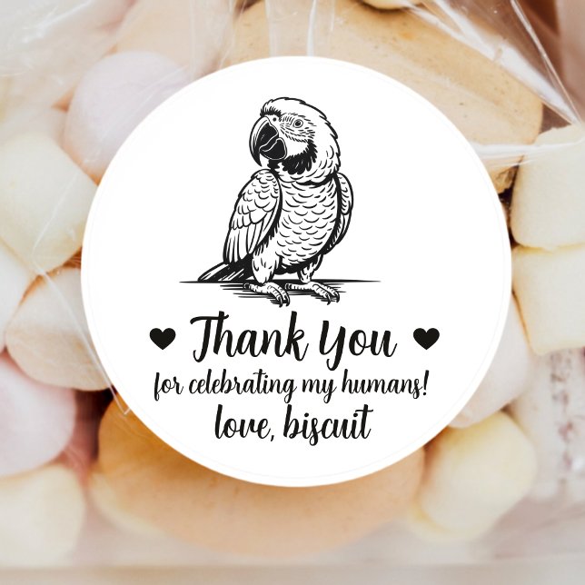 Custom Parrot Wedding Favor Stickers (Creator Uploaded)