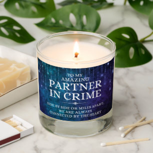 Custom Partner in Crime Distance Friends Christmas Scented Candle