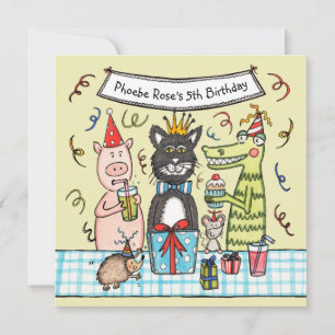 Custom Party Animals Birthday Party Invitation