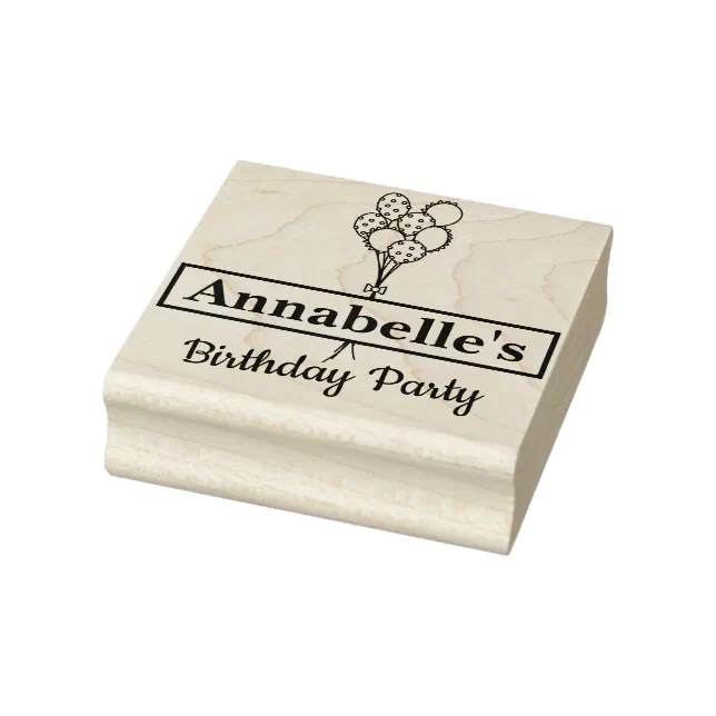 Custom Party Balloons Rubber Stamp Zazzle