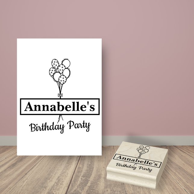 Custom Party Balloons Rubber Stamp (Creator Uploaded)
