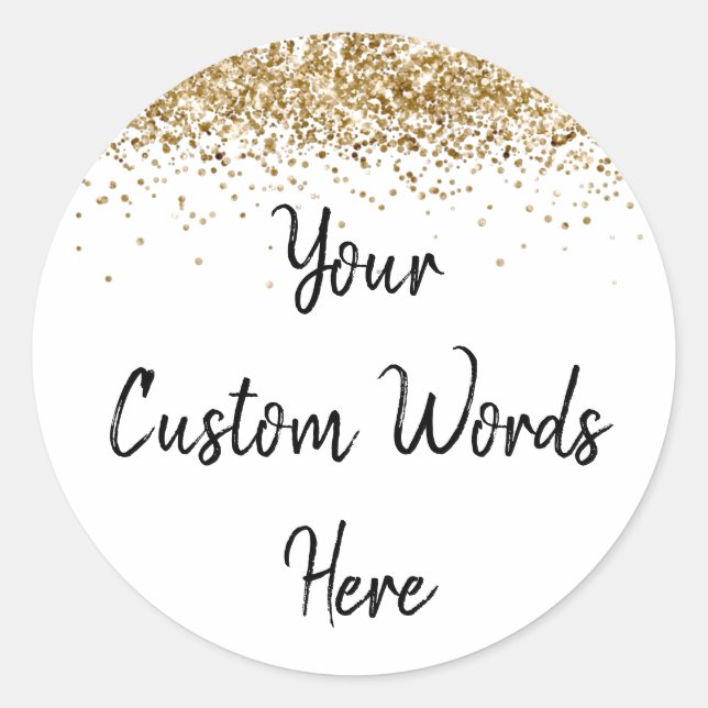 Custom Party Favor Personalized Birthday Classic Round Sticker (Front)