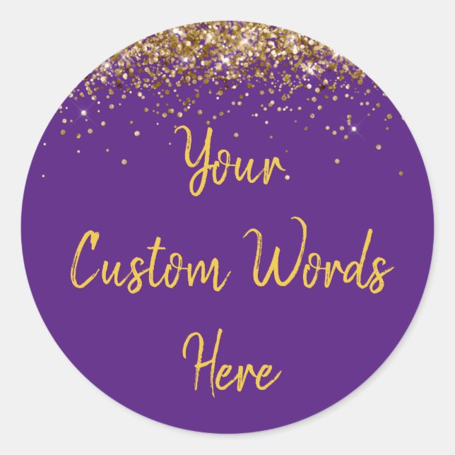 Custom Party Favor Personalized Birthday Classic Round Sticker (Front)