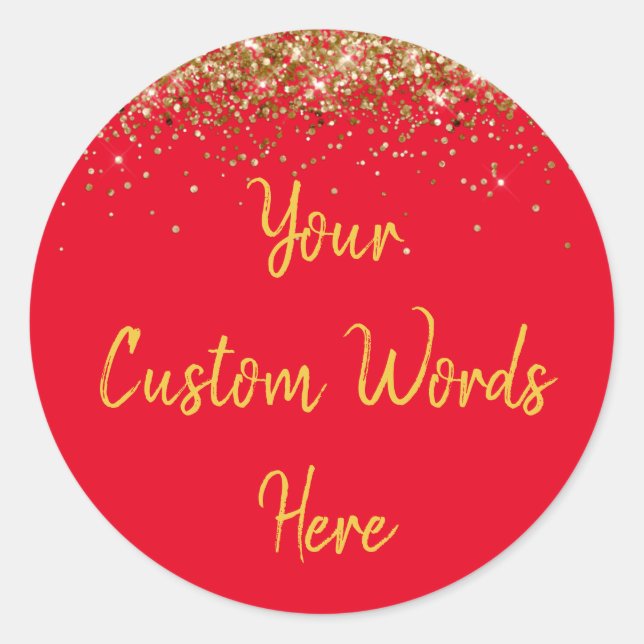 Custom Party Favor Personalized Birthday Classic Round Sticker (Front)