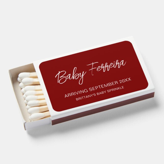Custom Party Favors Trendy Baby Shower Favor ideas Matchboxes (Front Open)