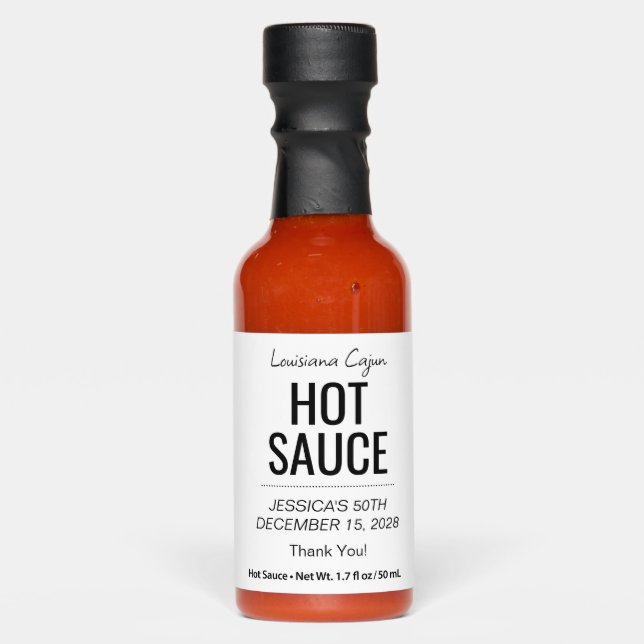 Custom Party Generic Hot Sauce HS003 (Front)