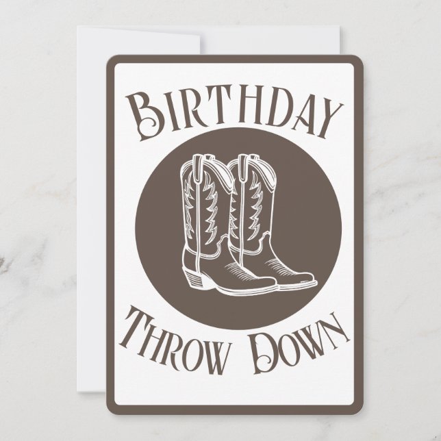 Custom Party Invitation - Country Rodeo Birthday (Front)