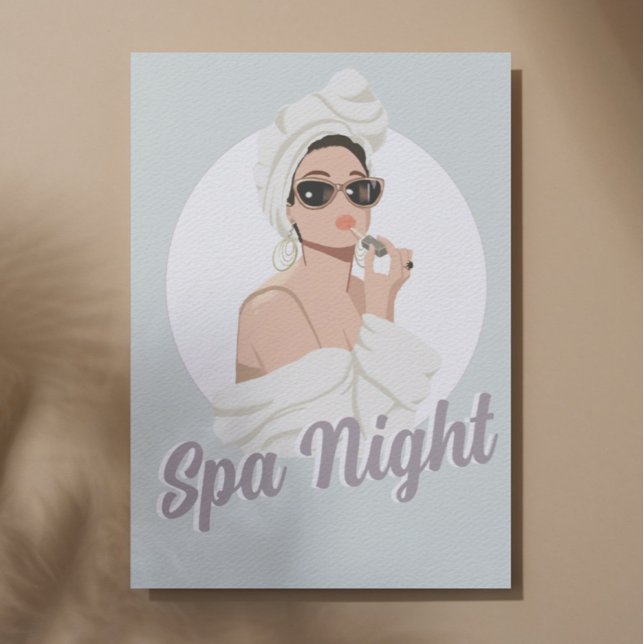 Custom Party Invitation - Girls Spa Day Birthday (Spa Day Girls Birthday Party Invitation Template)