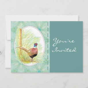 Custom Party Invite Custom Ring-Necked Pheasant