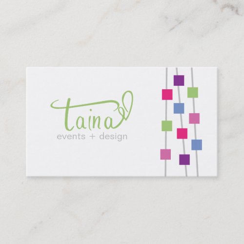 Custom Party Planner Business Card