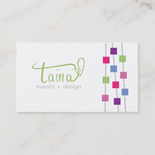 Customizable Custom Party Planner Business Card