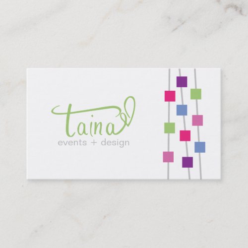 Custom Party Planner Business Card