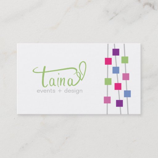 Customizable Custom Party Planner Business Card