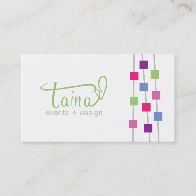 Custom Party Planner Business Card (Front)