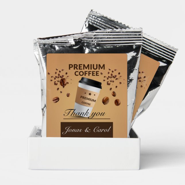 Custom Party  Wedding  Modern Cute Classy Premium Coffee Drink Mix (Pair)