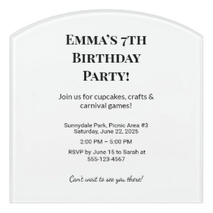 Custom Party Welcome Poster for Kids, Adults Door Sign