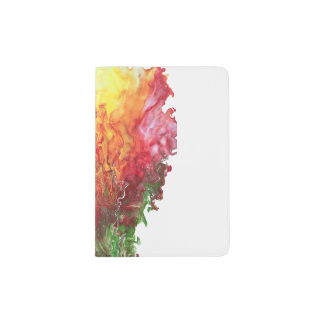 Custom Passport Holder, abstract flower Holder (Front)