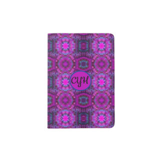 Custom Passport Holder in Hot Magenta and Purple
