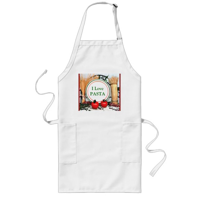 Custom Pasta Lovers Italian Flag Theme Apron (Front)