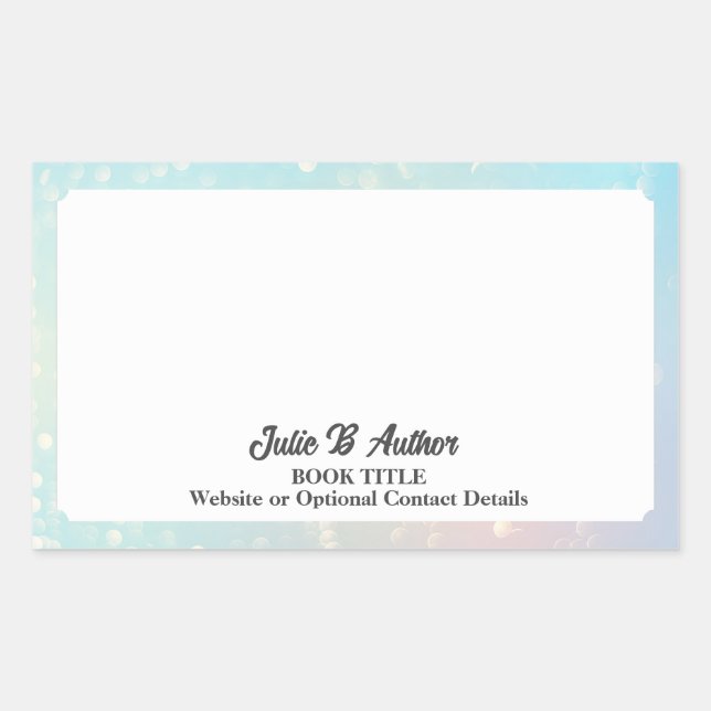 Custom Pastel Blue Custom Author Bookplate (Front)