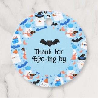 Custom Pastel Blue Spooky Cute Favor Tags