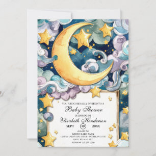 Custom Pastel Celestial Baby Shower Invitation