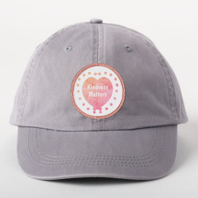 Custom Pastel Color Heart Surrounded by Dots Patch (On Headwear)