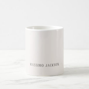 Custom pastel color personalized minimalist name coffee mug