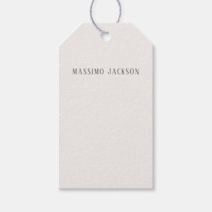 Custom pastel color personalized minimalist name gift tags