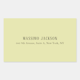 Custom pastel color personalized minimalist name rectangular sticker