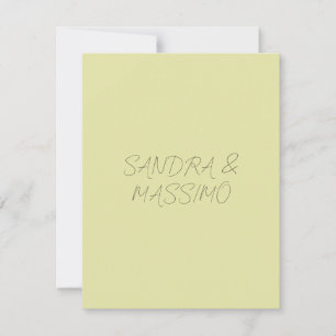 Custom pastel color personalized minimalist name RSVP card