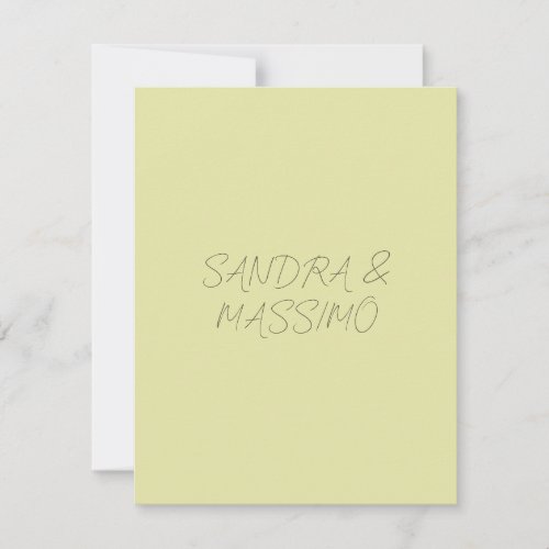 Custom pastel color personalized minimalist name RSVP card