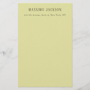 Custom pastel color personalized minimalist name stationery