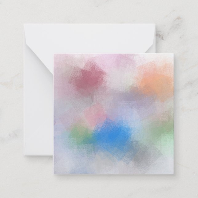 Custom Pastel Colors Abstract Blank Template (Front)