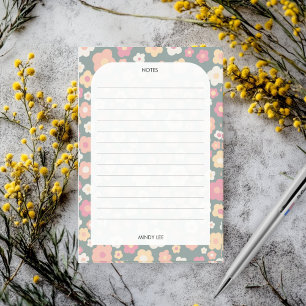 CUSTOM Pastel Daisies Grocery Shopping To-Do List Post-it Notes