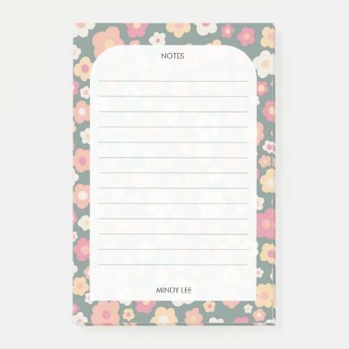 CUSTOM Pastel Daisies Grocery Shopping To_Do List Post_it Notes