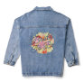 Custom Pastel Floral Watercolor Art On Blue Jeans Denim Jacket