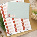 Custom Pastel & Gold Christmas Tree Return Address Label<br><div class="desc">Elevate your holiday mailings with our Return Address Label. A vertical gold line accents a festive Christmas tree in joyful pastel colors while leaving room for personalization with your family name and return address. Make every envelope a glimpse of the festive joy within.</div>