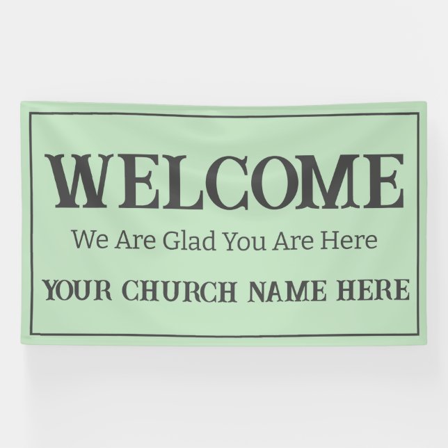 welcome to our church banner