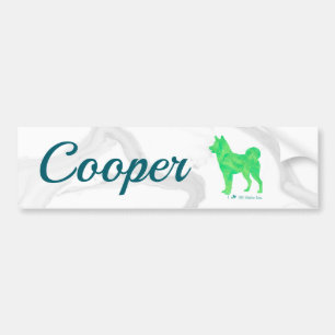 Custom Pastel green Shiba Inu Silhouette Sticker