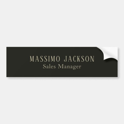 Custom pastel grey personalized minimalist name bumper sticker