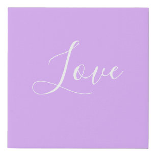 Custom Pastel Mauve Solid Color Minimalist Wedding Faux Canvas Print