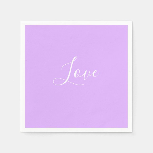 Custom Pastel Mauve Solid Color Minimalist Wedding Napkins (Front)