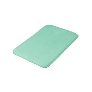 Custom Pastel Mint Solid Color Minimalist Bath Mat