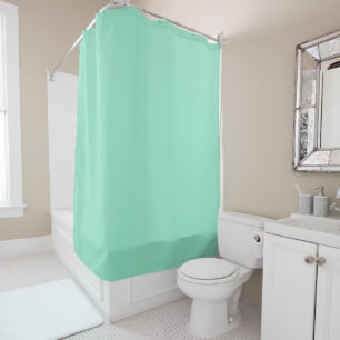 Custom Pastel Mint Solid Color Minimalist    Shower Curtain
