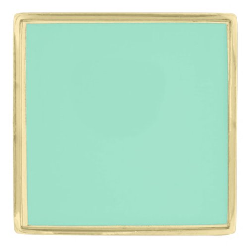 Custom Pastel Mint Solid Color Minimalist Wedding  Gold Finish Lapel Pin