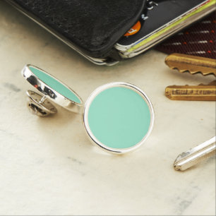 Custom Pastel Mint Solid Color Minimalist Wedding Lapel Pin